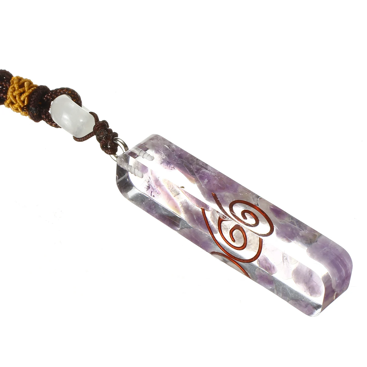 Подвеска Chakra Orgone, камни, натуральный камень, кулоны, кварцевый точечный целебный кристалл, мулит цвет, ожерелье ручной работы
