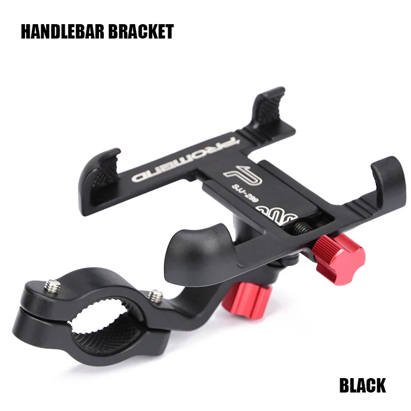 YPAY Aluminum Alloy Bicycle Phone Holder Motorcycle Handlebar Rearview Mobile Phone Stand GPS Mount For iPhone X 8P Samsung S9 - Цвет: Handlebar Black