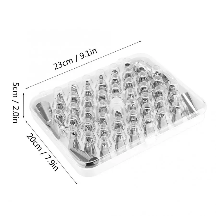 Pastry Forms Pastry Accessaories 52Pcs Stainless Steel Cake Pastry Decorating Nozzles Set With Converter Cake Cupcake Tools