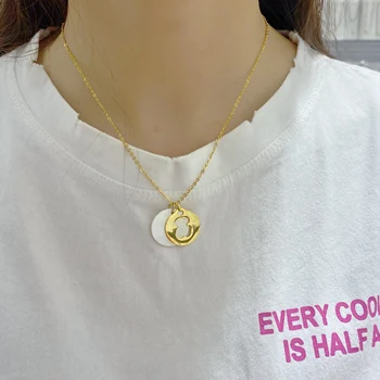 

Stainless Steel Heart Necklace Jewelry Women Fashion Animal Necklace Party Accessories Mama Bear Gift