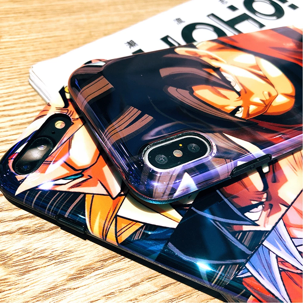 Чехол для телефона с рисунком Драконий жемчуг для iPhone 11 Pro Max6 6s 7 8 Plus X XS XR XSMax, мягкий ТПУ голубой луч, чехол Сон Гоку