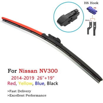 

Colorful Windscreen Wiper Blades For Nissan NV300 2014-2019 26"+19" 2Pcs Natural Ruber Windshield Wipers Red Blue Yellow Black
