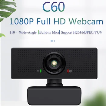 

2MP 1080P HD USB Web Camera Video Stream Online Teaching Computer PC MIC Webcam Widescreen Video Work Home Accessories