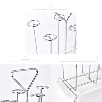 

Metal Glass Cup Water Storage Shelf Drying Cup Drainage Organizer Kitchen Stand Glass Holder Drain Rack for Home Kitchen