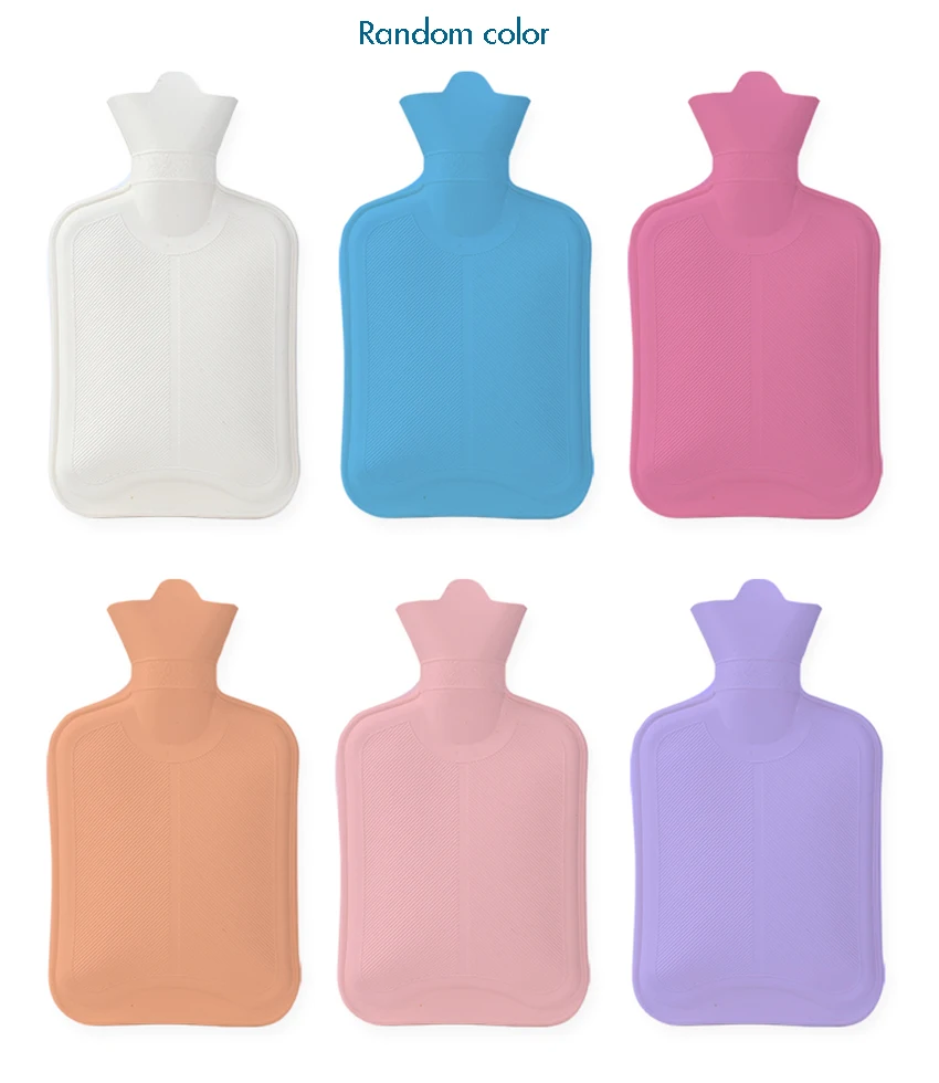 Rubber Hot Water Bottle with Plush Rabbit Cover, 620ml, Cute Water Injection Hand Body Warmer Bag Great for Pain Relief