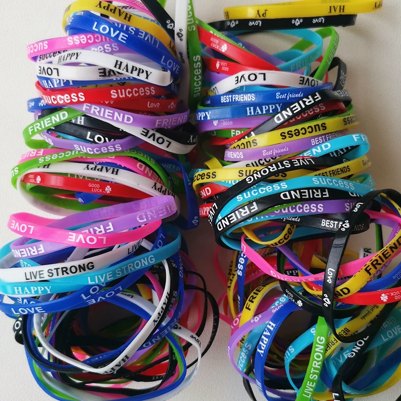 20Pcs Motivational Wristbands For Men, Women & Teens, Silicone