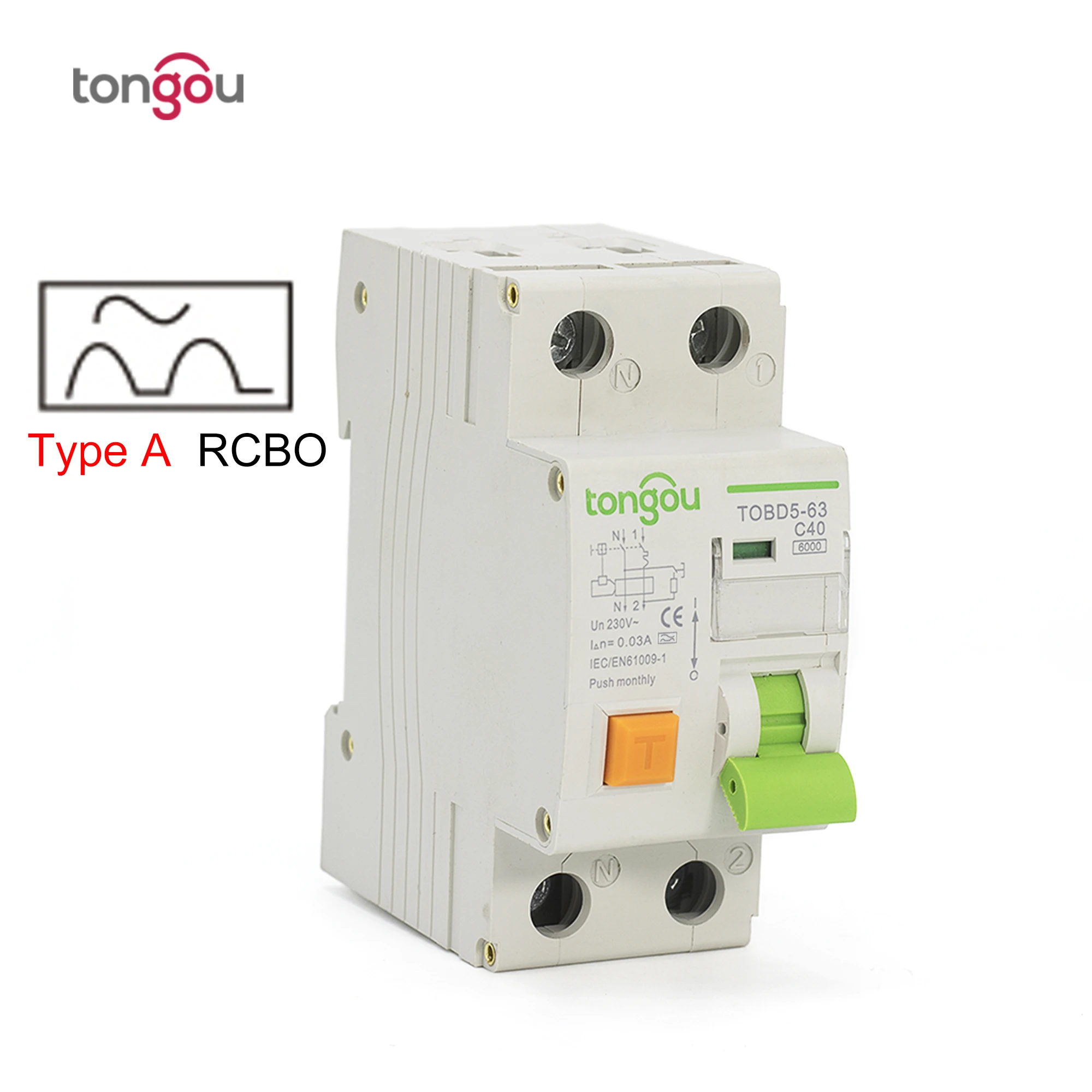 Автоматический выключатель типа A RCBO 6KA 1P + N 16A 25A 32A 40A, электромеханический выключатель остаточного тока с защитой от перегрузки по току и утечки|Автоматические выключатели| | АлиЭкспресс