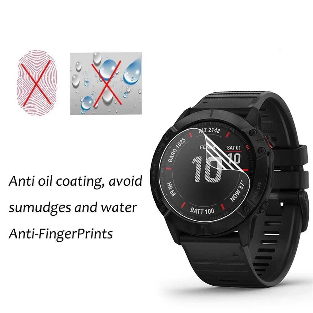 2 шт. прозрачная Противоударная Гидрогелевая пленка для Garmin Fenix 6 6S 6X Pro Сапфировая