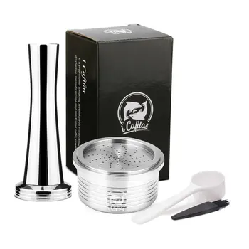 

Stainless steel Refillable Coffee Capsule Pod Filter Dripper Tamper Compatible with Lavazza piont Coffee Machine