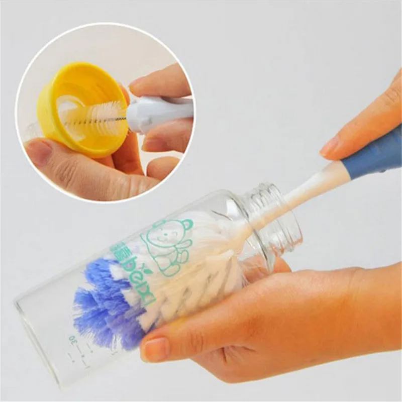 

Baby Bottle Brushes For Cleaning Kids Milk Feed Bottle Nipple Pacifier Nozzle Spout Tube Cleaning Brush Sets