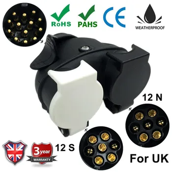 

Pin Connector Car Accessories Connector Plug 13 Pin To 7 Pin Trailer Light Board Extension Adaptor Socket Plug Caravan Towing