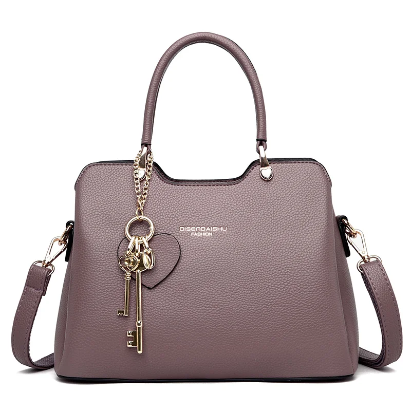 Gykaeo, роскошные сумки, женские сумки, дизайнерская модная сумка-тоут, свадебная сумка для невесты, женская кожаная сумка для покупок, сумка через плечо - Цвет: Фиолетовый