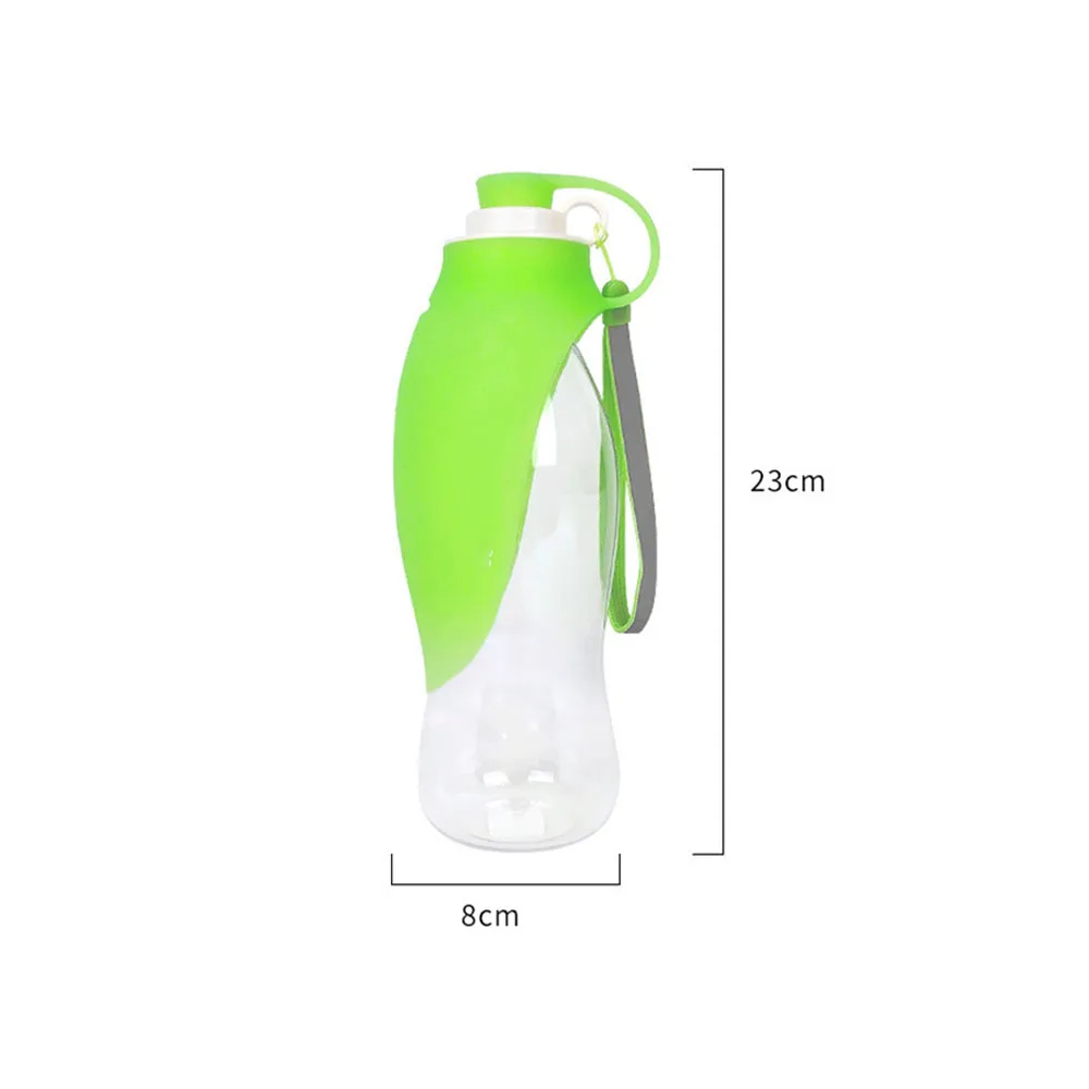 580ml Dog Water Bottle Pet Water Dispenser Feeder Container with Drinking Cup Bowl for Outdoor Hiking Travel