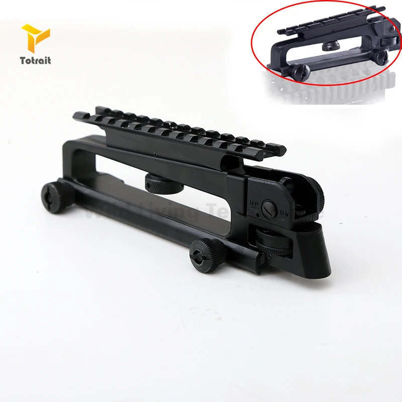 

AR15 Metal Detachable Black Carry Handle Dual Apertures A2 Rear Sight and Picatinny Rail Combo Mount For M4 M16 hunting parts