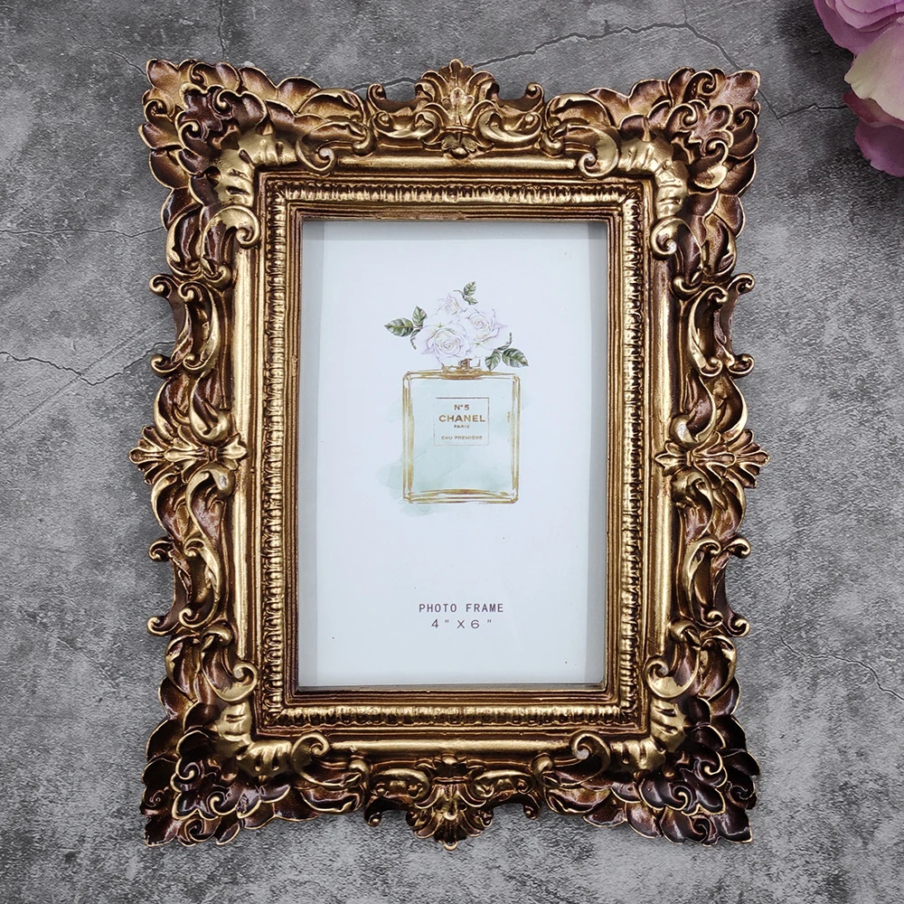 Роскошная фоторамка с двойным тиснением в европейском стиле|photo frame double|photo frameresin