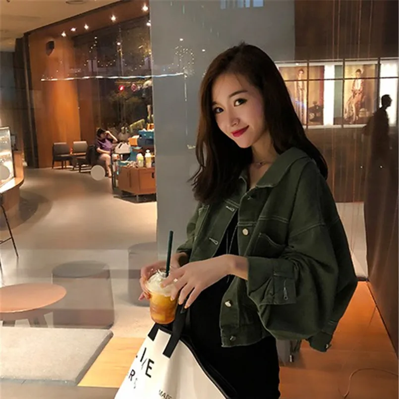 Белая джинсовая куртка женская весна и осень новая Корейская bf Harajuku свободная короткая прошитая джинсовая рубашка