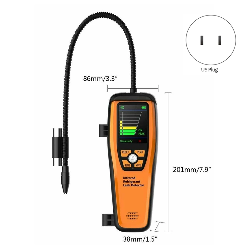  Elitech ILD-200 Advanced Refrigerant Leak Detector Halogen Leakage Tester Checker High Sensitivity 