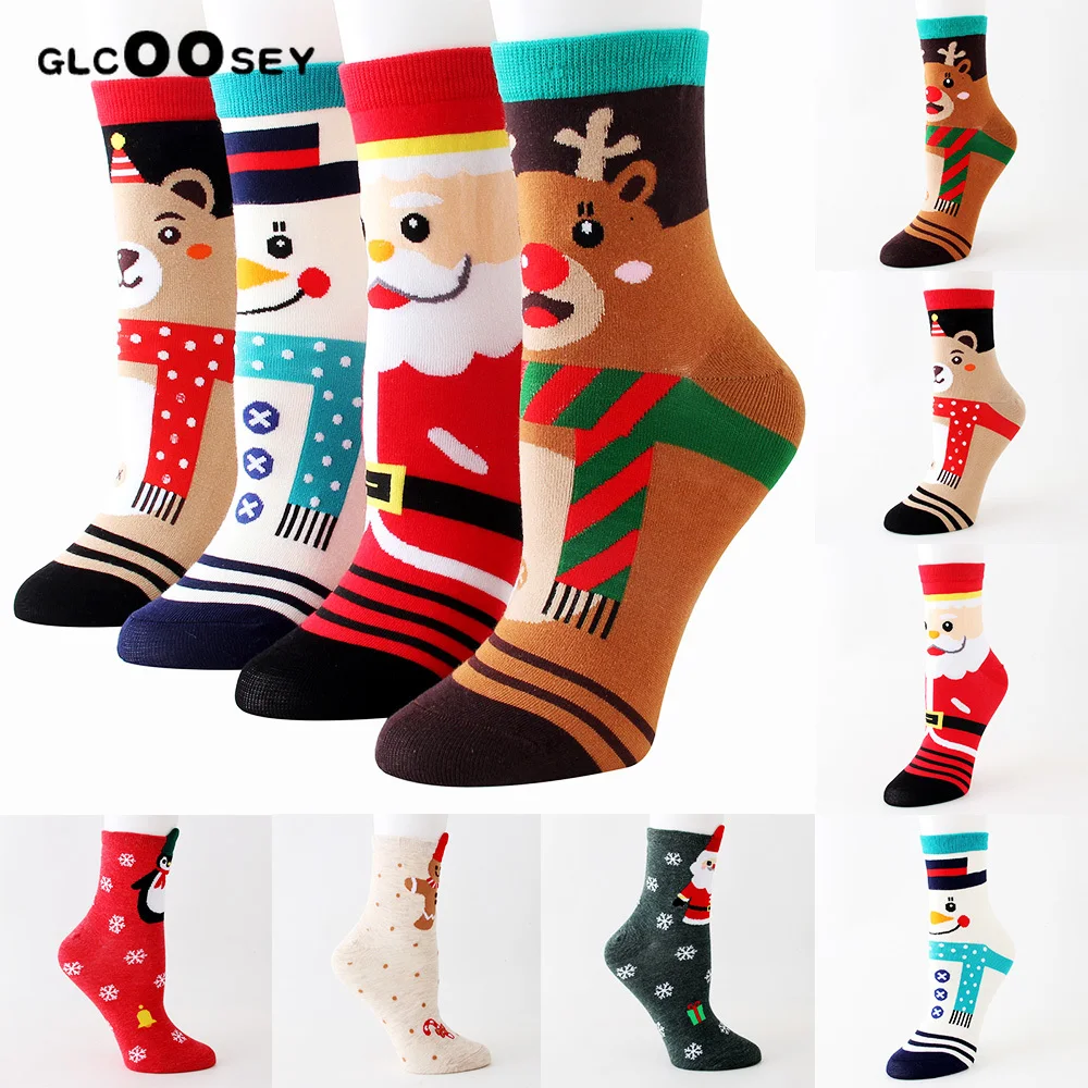Женские носки, повседневные зимние рождественские носки, утолщенные Носки с оленем Давида, хлопковые теплые женские Рождественские Носки с рисунком, подарочные носки с лосем