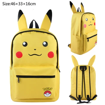 

Pokemon Pikachu Backpack Canvas Backpack for men and Women Travel Backpacks Students Shoulders School Bags Female Laptop Bags