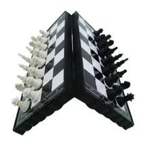 Мини Шахматный набор складной магнитный пластиковый шахматная доска настольная игра портативная детская игрушка