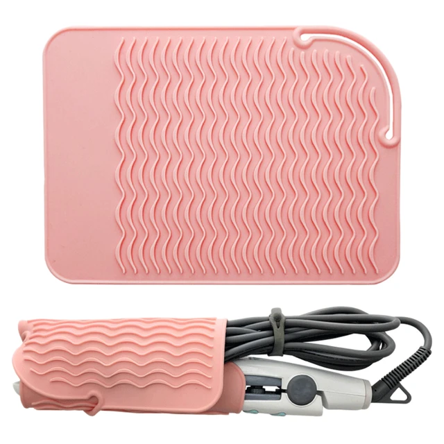Pink Beauty Silicone Hair Styling Tool Mat Flat Iron Pad Counter Saver