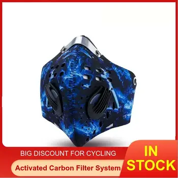 

YTFAIFEN Activated Carbon Dust Mask Dustproof Prevent Pollution Smog Wind with Valves Filters Professional Cycling Ski Face Mask