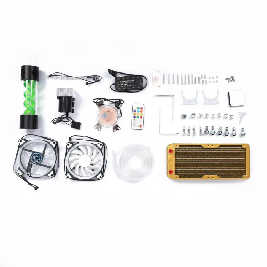 

Water-cooled Set Notebook Computer LED Fan Cooler Water Pump PC Water Cooling Kit Parts fan cooling electronics