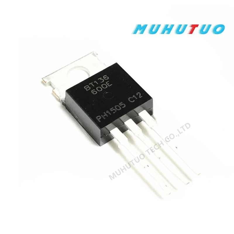 

10PCS direct-insert BT136-600E bidirectional thyristor TO-220
