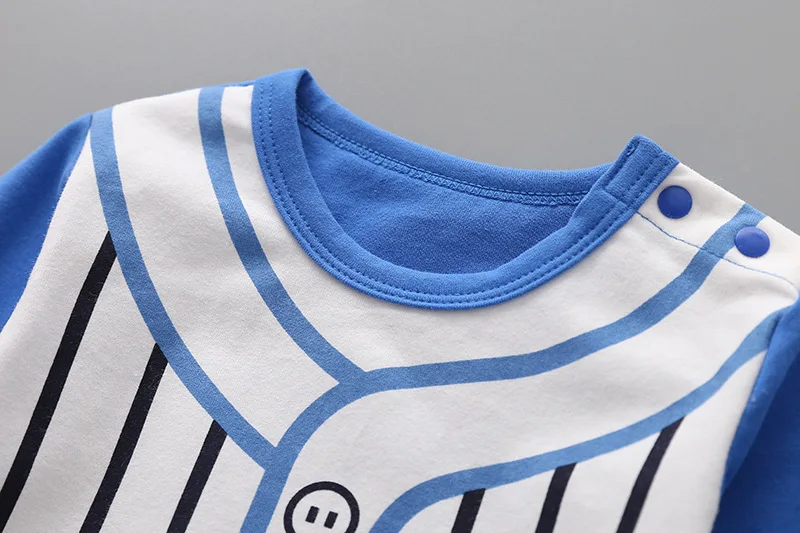 Г. Повседневный Спортивный костюм для маленьких мальчиков, Roupas De Bebe, одежда с шапочкой для новорожденных, бейсбольный красный и синий комбинезон, комплект