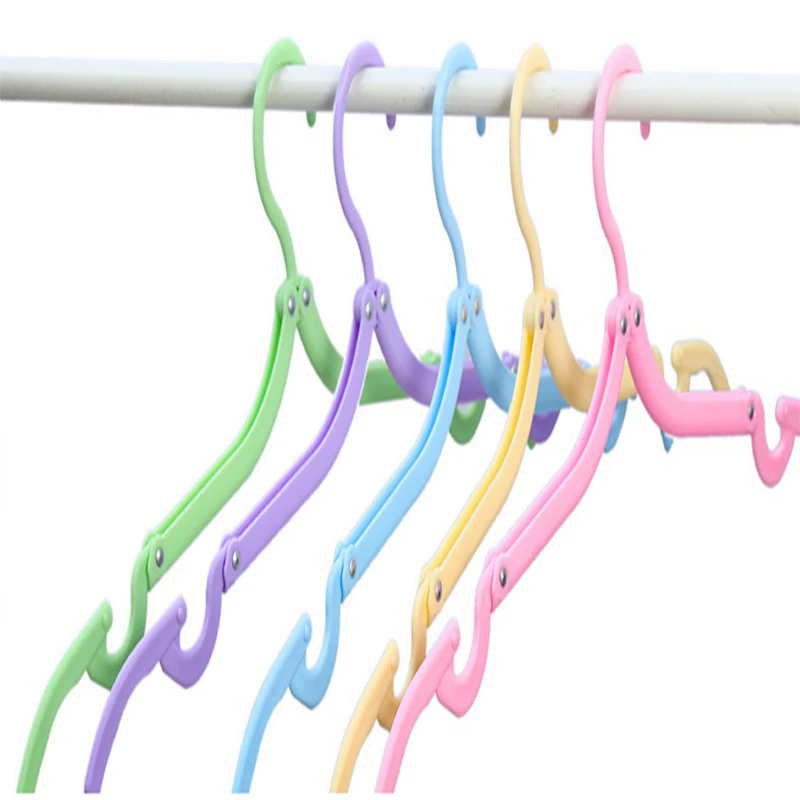 

Multi-function Travel Folding Hanger Portable Simple Solid Color Plastic Drying Rack