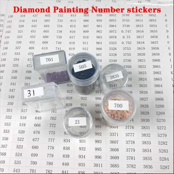 

546 grids Diamond Painting Accessories Number stickers for 5D Diamond painting Storage Box Diamond Embroidery tools A4 size