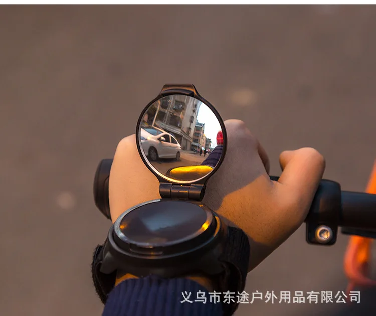 Bicycle Rearview Mirror Wrist Rear-view Mirror Riding with Wrist Strap Arm Rear View Mirror Convex Mirror Rearview Mirror Cross