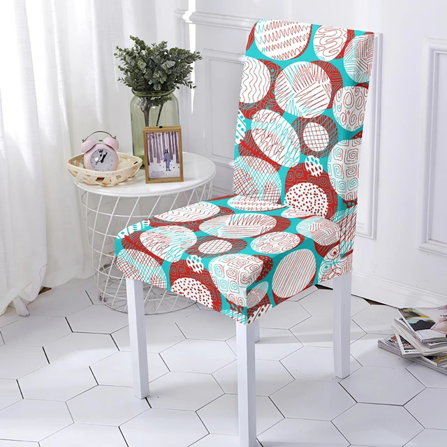 Happy Easter Egg Rabbit Elastic Chair Cover Stretch Removable Tight Wrapped  Seat Covers For Dining Room Kitchen Office