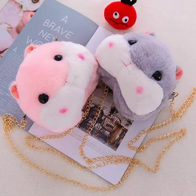 2020 new small fresh literary dumb cute hamster coin purse girl cute crossbody shoulder bag 1