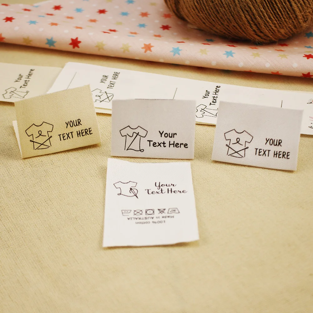 40x60mm Cotton With Logo or Text Sewing accessori Label,tags for knitted things,Custom,Personalizada,handmade label,gift tags
