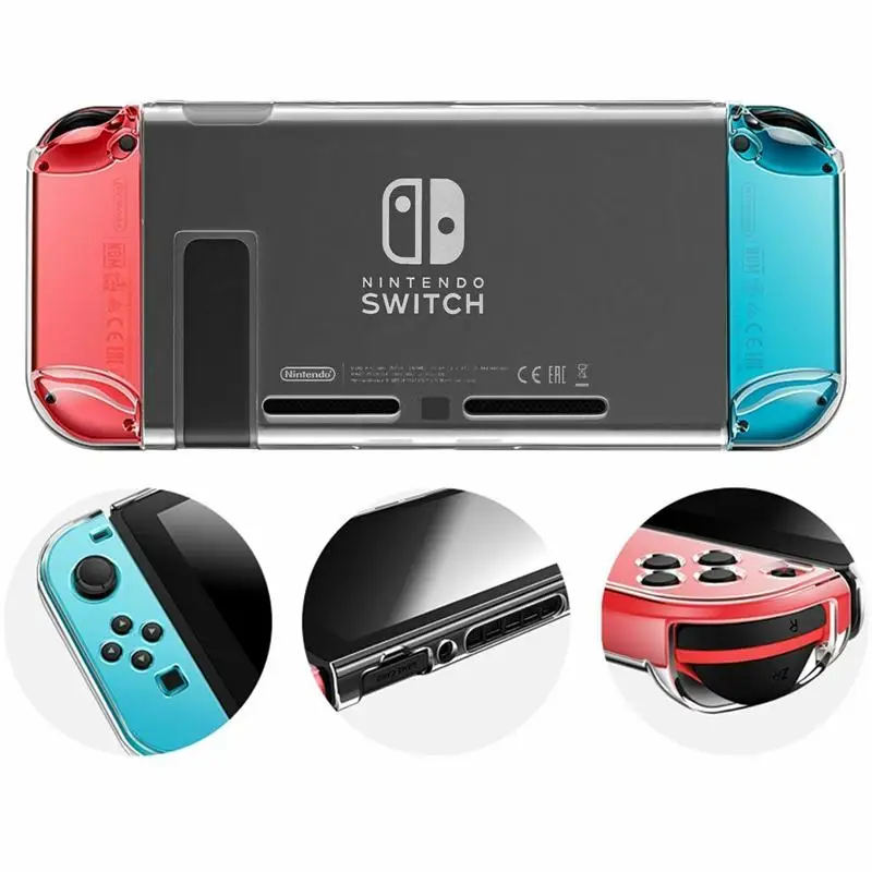 

Transparent PC Switch Joy-Con Gamepad Back Case Wrapped Left Right Game Pad Protective Cover Nintend Switch Controller Shell