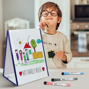 

Home Magnetic Whiteboard Reusable Folding Office School Portable Art For Kids Writing Table Top Presentation Dry Erase Drawing
