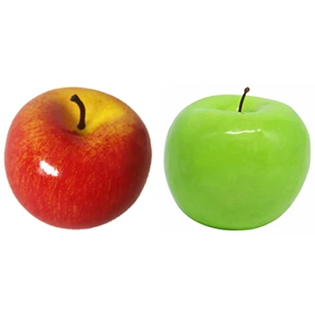 

24 Pcs Artificial Apple Fake Fruit, House Kitchen Party Decoration Children Toys, 12 Pcs Green & 12 Pcs Red
