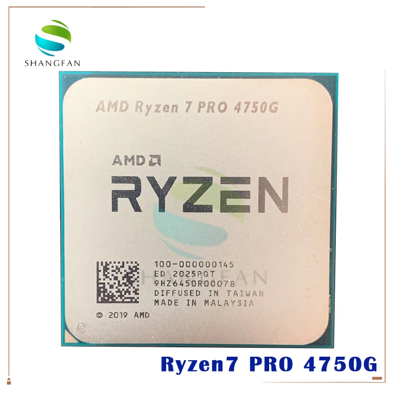 Процессор AMD Ryzen 7 PRO 4750G R7 3 6 ГГц Восьмиядерный 16-поточный 65 Вт L3 = 8M 100-000000145 разъем AM4