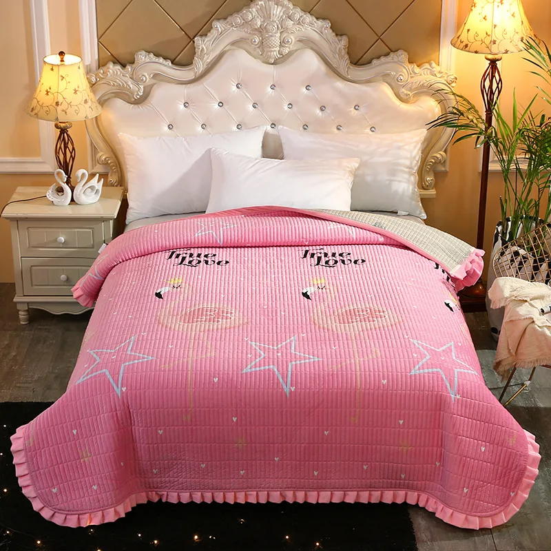 

Christmas Hot Sale Cartoon Style Lace Crystal Velvet AB Version Multi-functional Sheets Thickened Keep Warm Home Textile Bedding