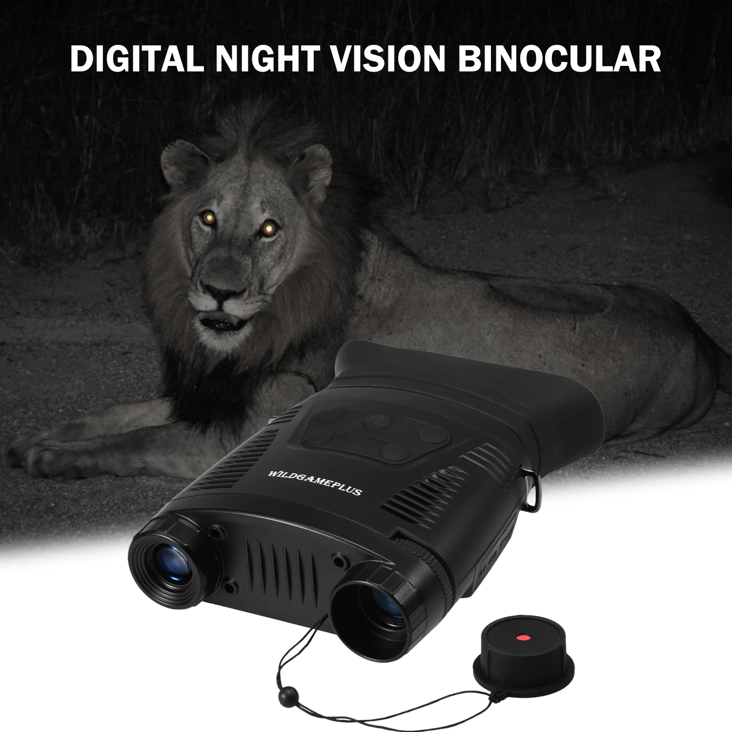 

IP65 Water Resistant Night Vision Binoculars 2x Digital Zoom IR Night Vision Scope with 250m Full Dark Distance Camera Video