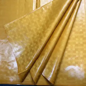 

Gold Yellow 5 Yards/lot African bazin riche getzner 2019 new arrival peach bazin riche fabric brode bazin for women dress