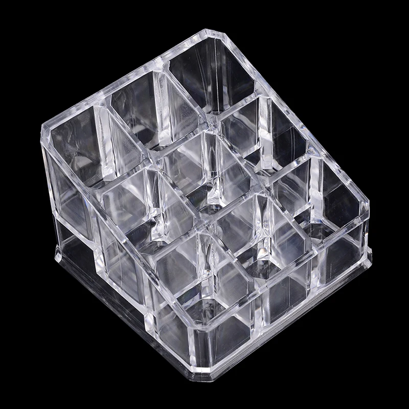 

9 Holes Acrylic Cosmetic Organizer Makeup Drawer Holder Clear Storage Case