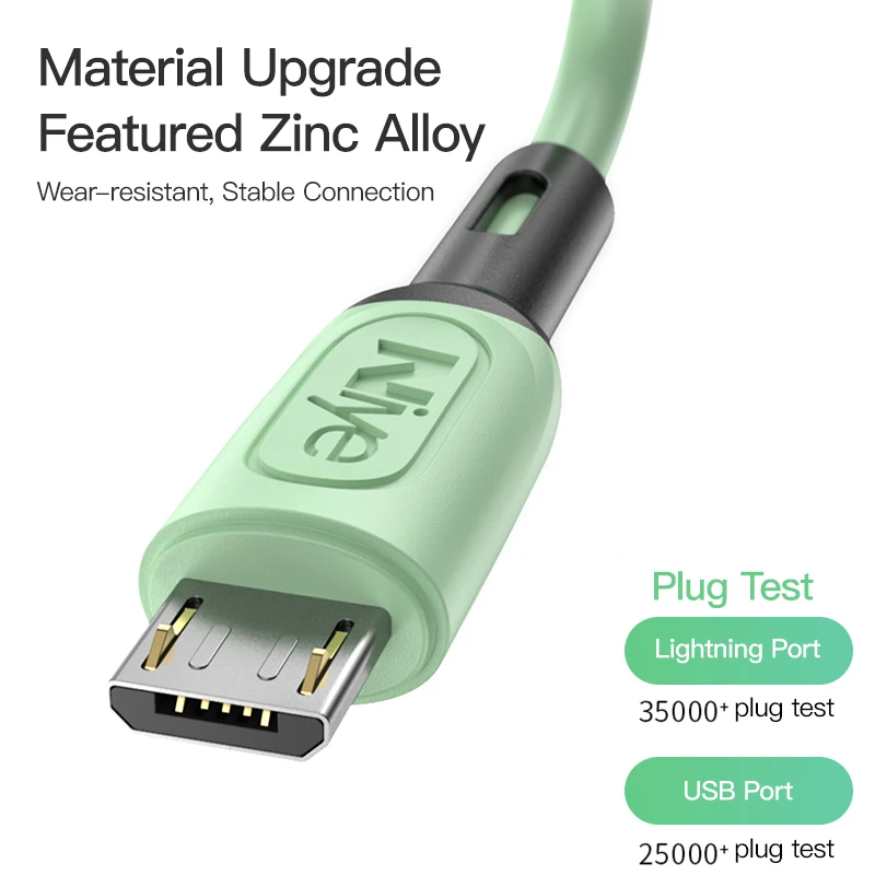 Кабель Micro USB зарядный провод кабели из жидкого силикона для мобильных телефонов