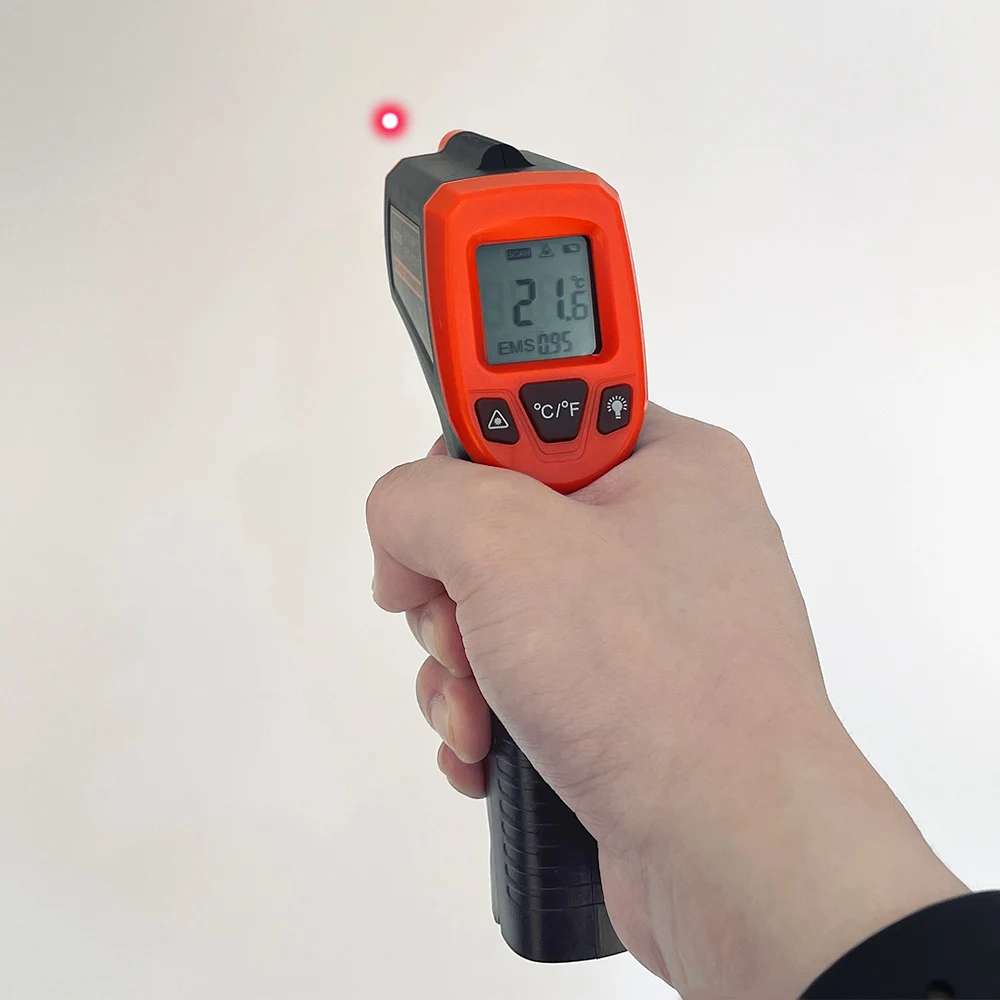 Infrared Thermometer NonContact -50~600°C Laser Point Digital LCD Industrial Electronic Thermometer Laser Temperature Meter Gun 2