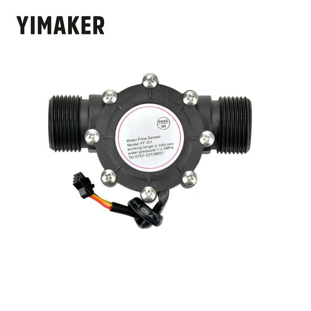 YIMAKER 1 шт. датчик расхода воды DN25 DC3.5 12V дюйм 2 100л/мин расходомер Холла тепловой