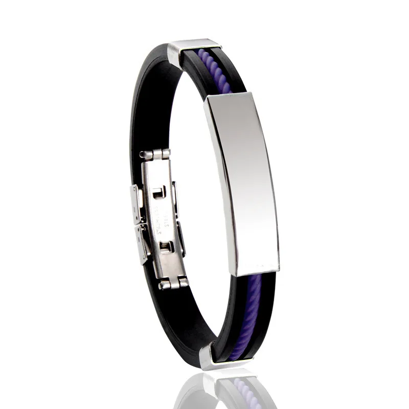 Silicone Bracelet Fashion Bracelet Fashion Jewelry Name Engrave Silicone Bracelet Inscription Friendship Bracelets For Women Men ID Bracelet Luxury Snap Button Jewelry