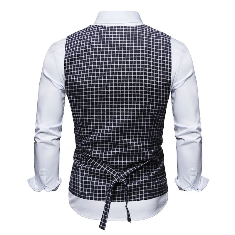 Новое поступление платья без рукавов костюм для Для мужчин Slim Fit Для мужчин s Мужская жилетка, костюм жилет Homme Повседневное без рукавов для официальных мероприятий, Бизнес куртка V801