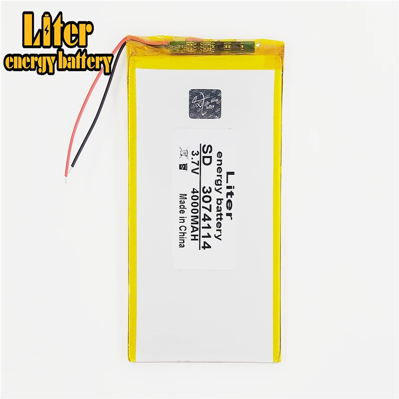 3074114 3075115 3 7 V литий полимерный аккумулятор 4000 Mah ультратонкий планшет большой