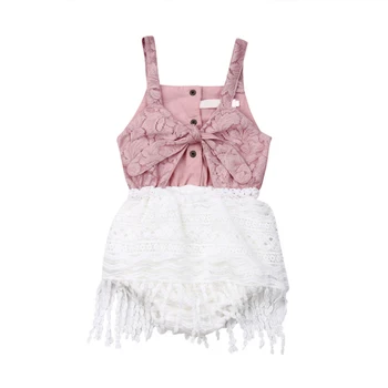 

Hot Newborn Baby Girls Clothes Summer Lace Tassel Romper Tassel Jumpsuit Outfits Baby Clothing